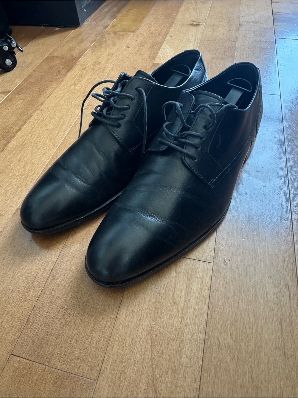 Hugo Boss Black Leather Derby Lace-Up Shoes